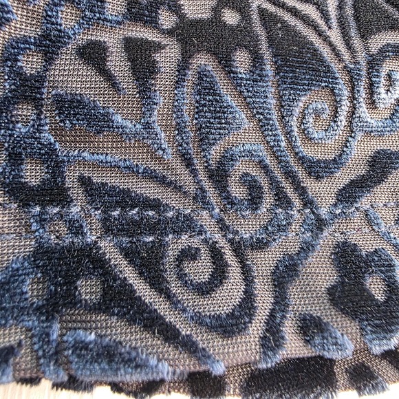 LA Hearts‎ Skirt Women's M Velvet Burnout Medallion Dark Navy/Purple Stretch - Picture 11 of 11